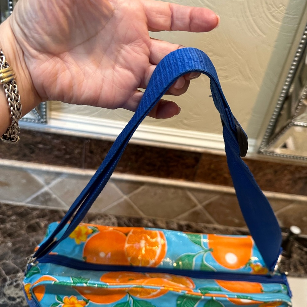 Colorful Citrus Print Oilcloth Tote Bag - Picture 3 of 10